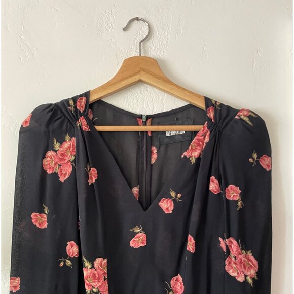 REFORMATION Bay Mini Dress Lorraine Rose Print | Size 2 - Picture 3 of 9